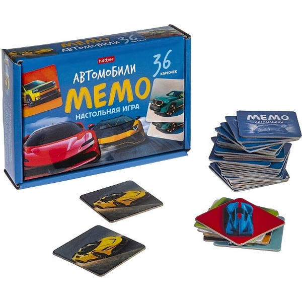 Настольная игра Hatber Мемо Автомобили 36ИнМ_35002