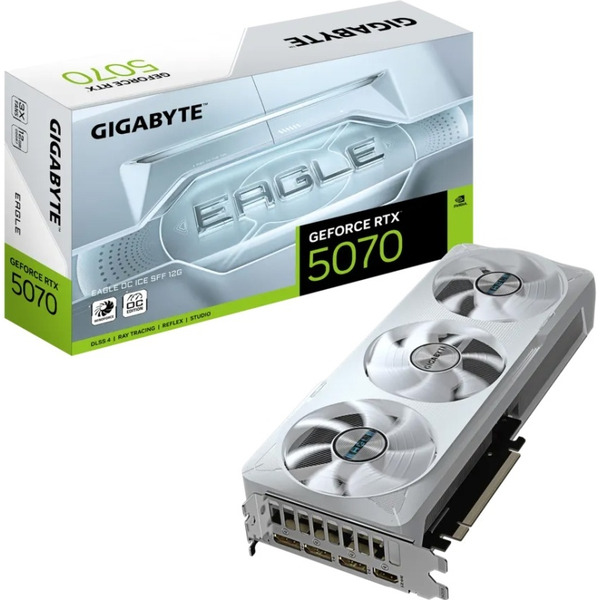 Видеокарта Gigabyte GeForce RTX 5070 Eagle OC Ice SFF 12G GV-N5070EAGLEOC ICE-12GD