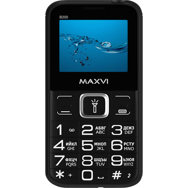 Кнопочный телефон Maxvi B200 (черный)