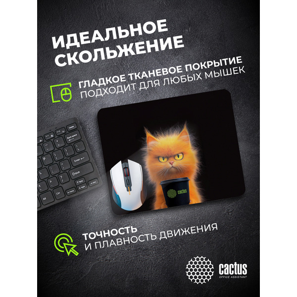 Коврик для мыши CACTUS Red Cat CS-MPC-P11XS