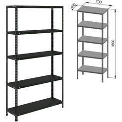 Стеллаж металлический Brabix Ms Kd-180/40/70-5 291268