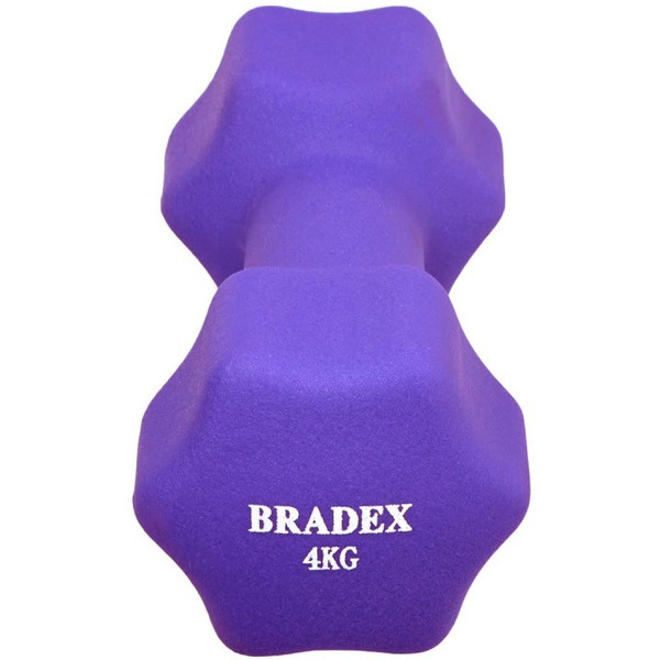 Гантель неопреновая BRADEX SF 0544 4 кг (фиолетовый)