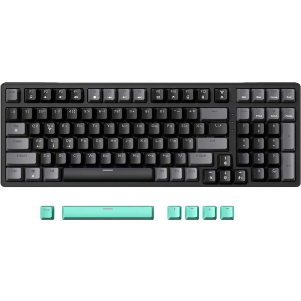 Клавиатура JEGG ZA99 Black Grey Green (TNT Yellow)