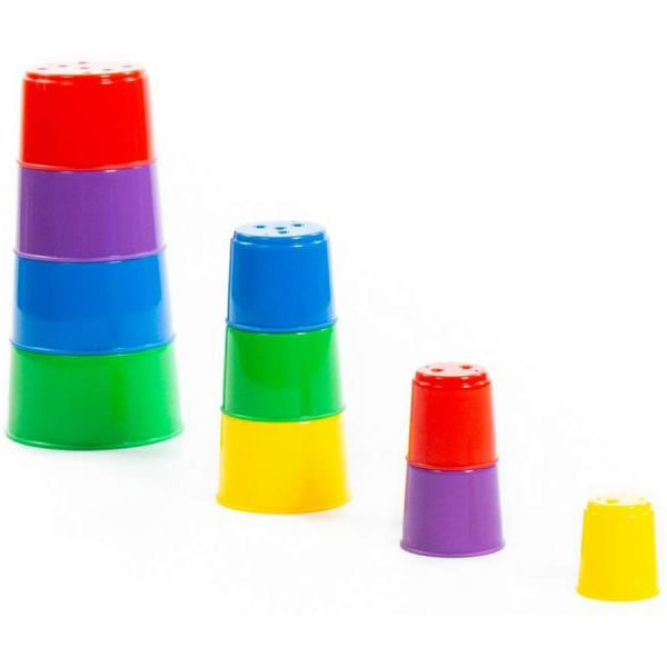 Занимательная пирамидка 2 Полесье (10 элементов, в пакете)