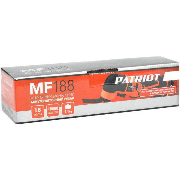 Мультифункциональная шлифмашина Patriot MF 188 UES (110203180) без АКБ и ЗУ