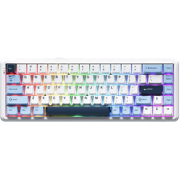 Компьютерная клавиатура AJAZZ AK680 MAX (сине-бело-темно-синие клавиши)