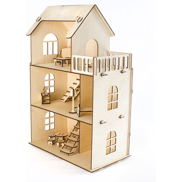 Кукольный домик Woody С мебелью 02529