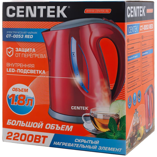 Электрочайник Centek CT-0053 Red