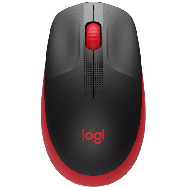 Мышь Logitech M190 (черный/красный)