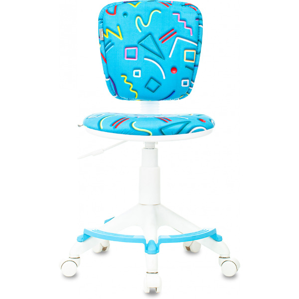 Кресло Бюрократ CH-W204/F (голубой Sticks 06/пластик белый)