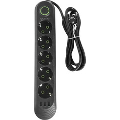 Сетевой фильтр QUMO Power Bar Light SPFS P-0009 51555 (3 м, черный)