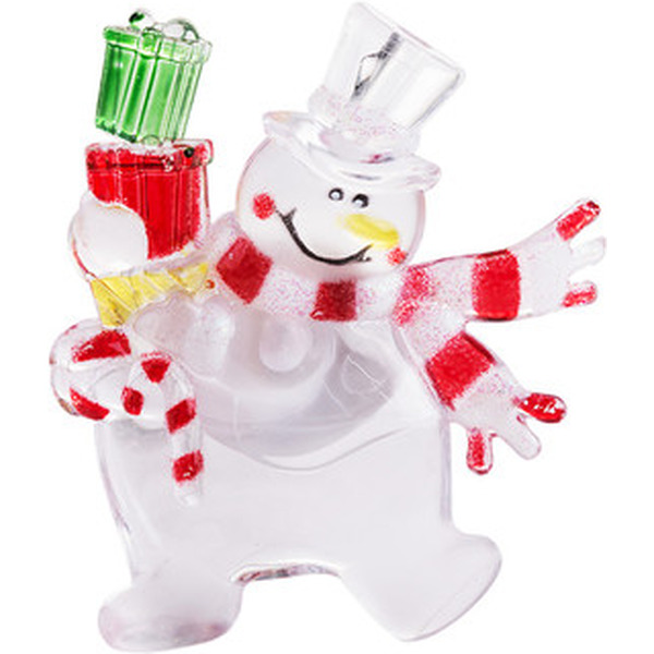 Фигура светодиодная NEON-NIGHT Снеговик с подарком на присоске 501-022