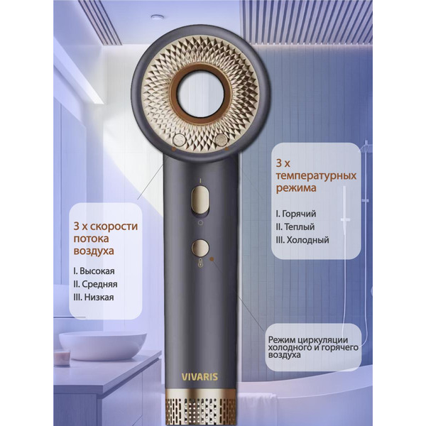 Фен Vivaris VB H8B (синий)