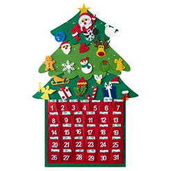 Новогоднее украшение Золотая сказка Фетровый адвент-календарь 592140