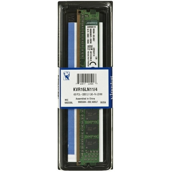 Оперативная память Kingston 4GB DDR3 PC3-12800 KVR16LN11/4WP