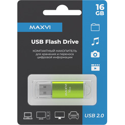 USB флеш-накопитель Maxvi MP 16GB 2.0 green