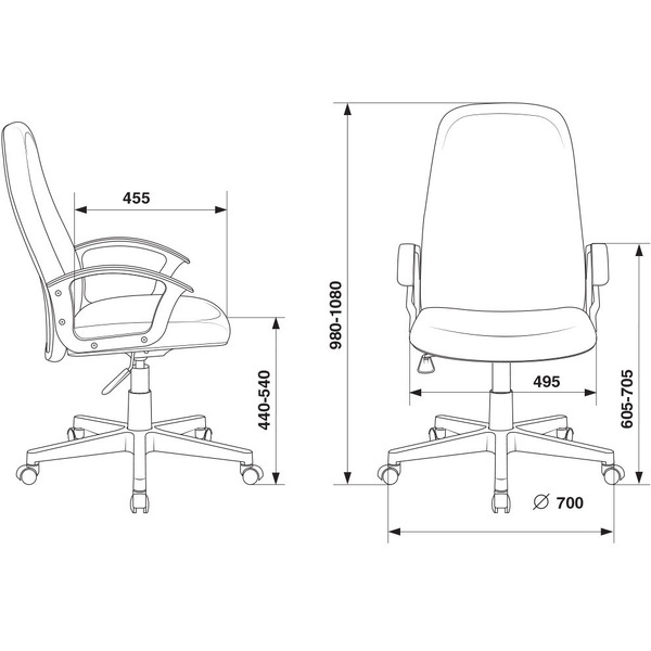 Кресло Бюрократ CH-808LT (черный 3C11)