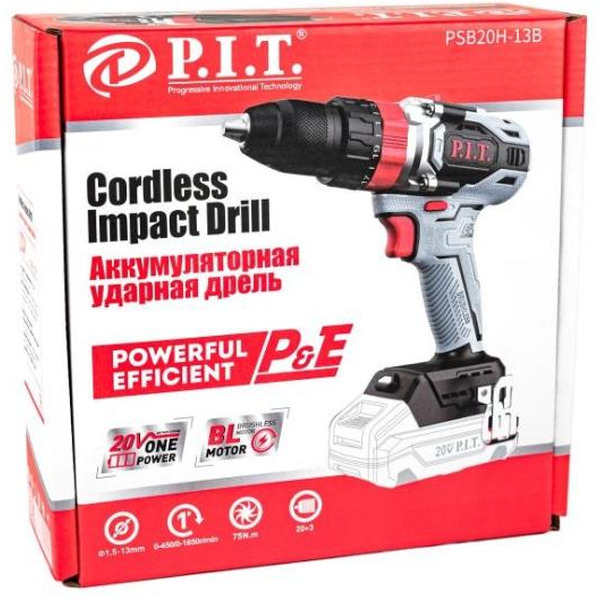 Ударная дрель-шуруповерт P.I.T. PSB20H-13B (без АКБ и ЗУ)