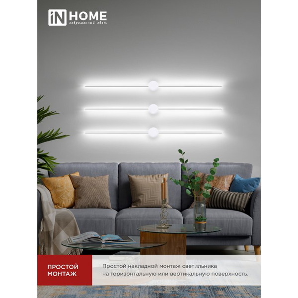 Светильник светодиодный IN HOME ESTETIKA ART-80C-40WH (4690612057903)