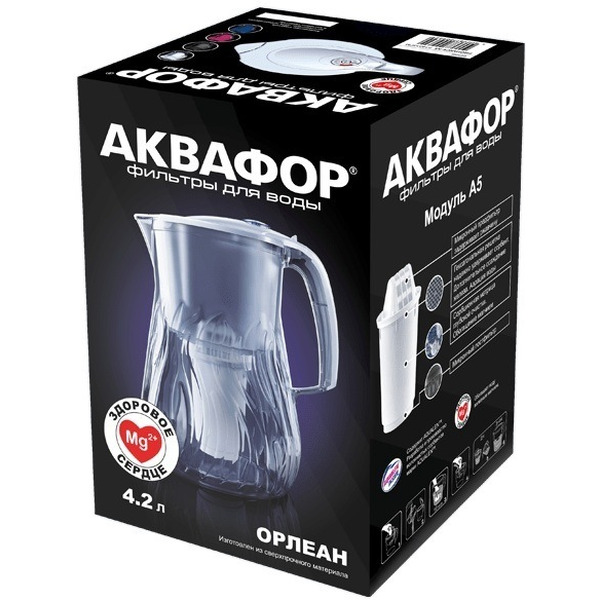 Кувшин Аквафор Орлеан Р140А7FM (черный)