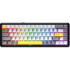 Компьютерная клавиатура AJAZZ AK680 MAX (8+1K) черно-серо-желтые клавиши