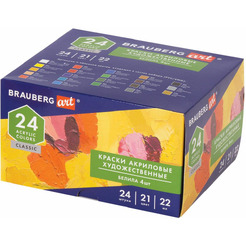 Краски акриловые художественные BRAUBERG ART CLASSIC 191722
