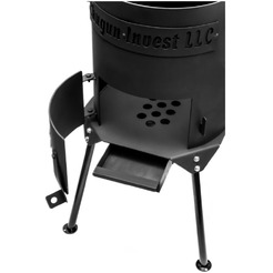 Очаг CHUGUN INVEST LLC усиленный с дымоходом и зольником для казана 3мм 450мм