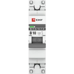 Выключатель автоматический EKF ВА 47-63 1P 10А (B) 4.5kA PROxima