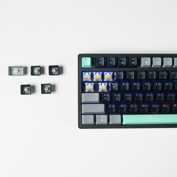 Клавиатура JEGG ZA99 Black Grey Green (TNT Yellow)