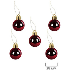 Шары елочные ЗОЛОТАЯ СКАЗКА Burgundy Style 592591 (бордо)