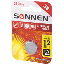Батарейка Sonnen CR2016 литиевая (1 шт)