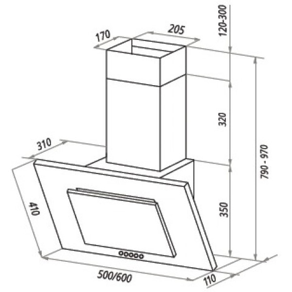 Вытяжка HOMSair Bell 50 (черный)