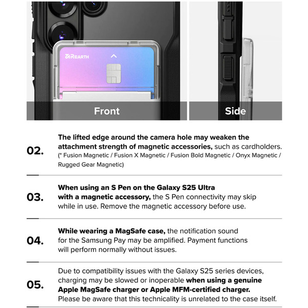 Чехол Ringke RUGGED GEAR MAGNETIC для Galaxy S25 Ultra BLACK