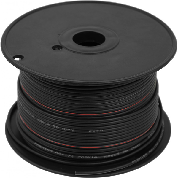 Кабель Premier RG-174/U BC BK (100м, черный)