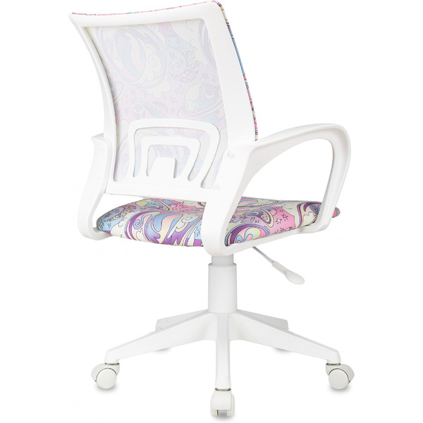 Кресло Бюрократ Burokids 1W (мультиколор розовая луна/пластик белый)