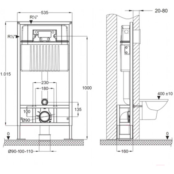 Инсталляция для унитаза Bettoserb Sava Free Standing 40006480