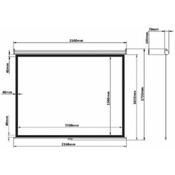 Экран проекционный настенный BRAUBERG WALL (150х200см), матовый