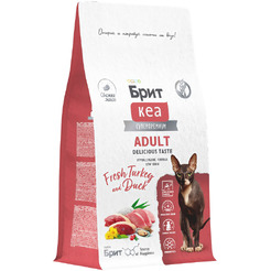 Сухой корм для кошек Брит Кеа Cat Adult Delicious Taste с индейкой и уткой 1066934 (400)