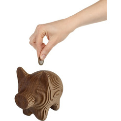 Модель в виде конструктора EWA Свинка-копилка