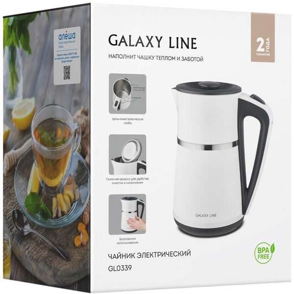 Электрический чайник Galaxy Line GL0339 (белый)