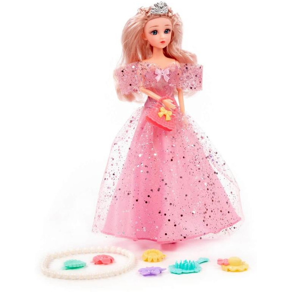 Кукла Полесье Ксюша в нарядном платье + аксессуары (8 элементов) (в коробке №3) 2574