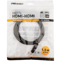 Кабель PROconnect 17-6103-6 HDMI - HDMI (1.5 м, черный)