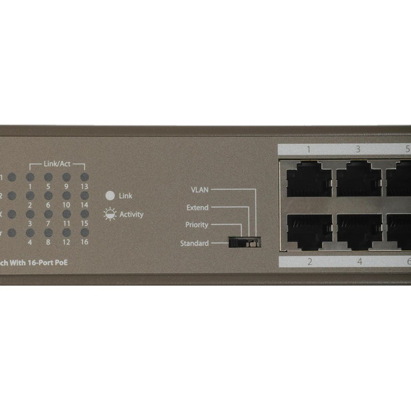 Коммутатор Tenda TEF1118P-16-150W