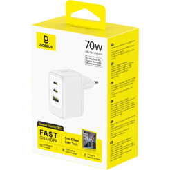 Сетевое зарядное Baseus EnerFill FE22 70W E0123501 (белый)