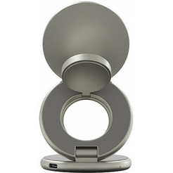 Беспроводное зарядное Magssory Signature Disc Pro для Apple 3 в 1 WCH073 (титановый)