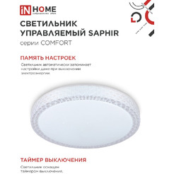 Светильник светодиодный IN HOME COMFORT SAPHIR (4690612059549)