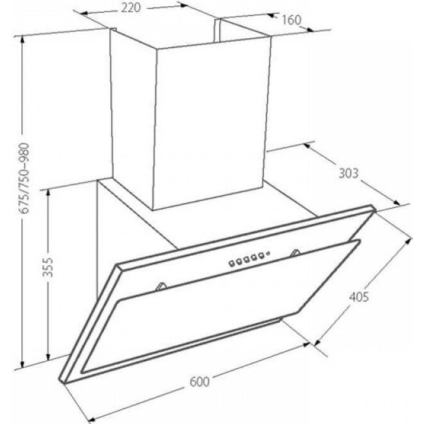 Кухонная вытяжка YOUQ Yumi WL 1080 P 60 WH (белый)