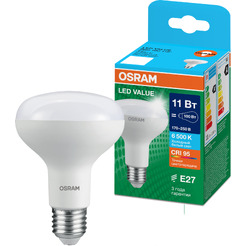Лампа светодиодная OSRAM Value R80 11W 6500К E27 FR