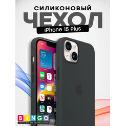 Чехол-накладка Bingo Silicone Case для Apple iPhone 15 Plus (черный)