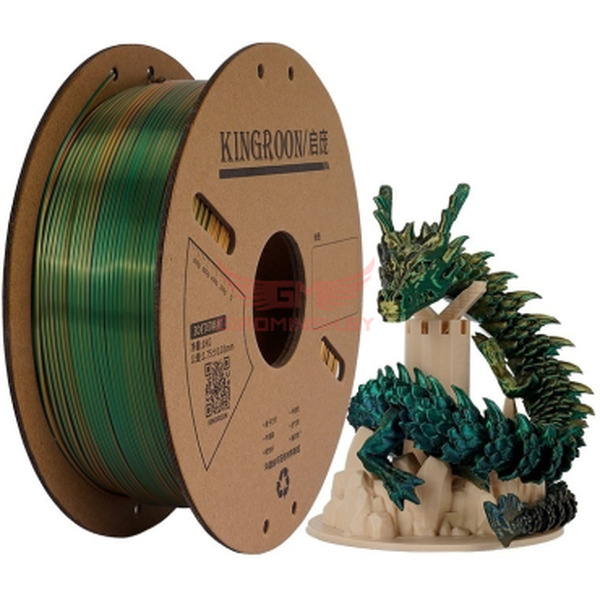 Пластик Kingroon PLA Tri Color Silk 1.75мм NSC031 (1кг, Golden-Green-Black)